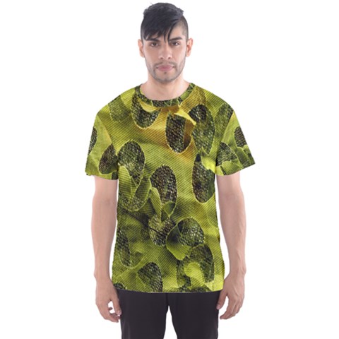 Olive Seamless Camouflage Pattern Men s Sport Mesh Tee by Nexatart