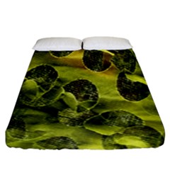 Olive Seamless Camouflage Pattern Fitted Sheet (king Size) by Nexatart