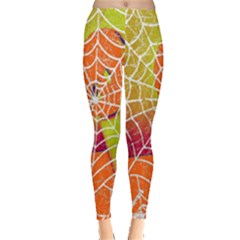 Orange Guy Spider Web Leggings  by Nexatart