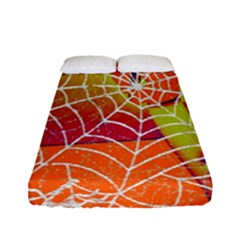 Orange Guy Spider Web Fitted Sheet (full/ Double Size) by Nexatart