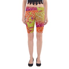 Orange Guy Spider Web Yoga Cropped Leggings by Nexatart