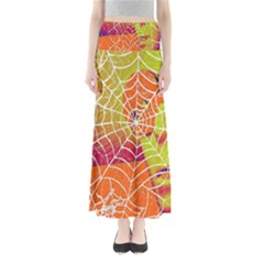 Orange Guy Spider Web Maxi Skirts by Nexatart