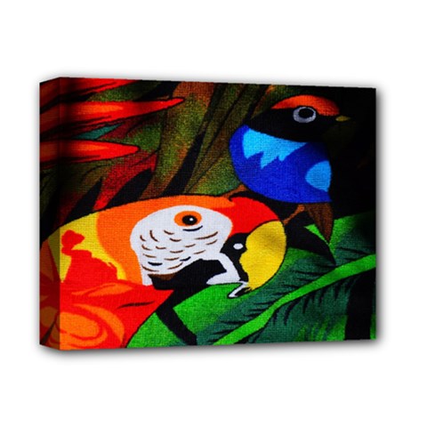 Papgei Red Bird Animal World Towel Deluxe Canvas 14  X 11  by Nexatart