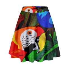 Papgei Red Bird Animal World Towel High Waist Skirt by Nexatart