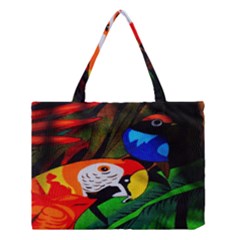 Papgei Red Bird Animal World Towel Medium Tote Bag by Nexatart