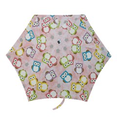 Owl Bird Cute Pattern Mini Folding Umbrellas by Nexatart