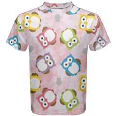 Owl Bird Cute Pattern Men s Cotton Tee by Nexatart