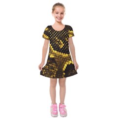 Pattern Skins Snakes Kids  Short Sleeve Velvet Dress by Nexatart