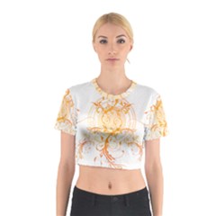 Orange Swirls Cotton Crop Top