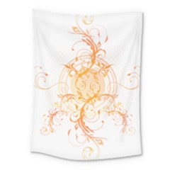 Orange Swirls Medium Tapestry by SheGetsCreative