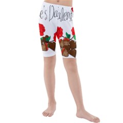 Valentine s Day Gift Kids  Mid Length Swim Shorts by Valentinaart