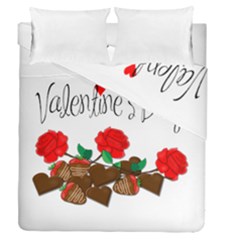 Valentine s Day Gift Duvet Cover Double Side (queen Size) by Valentinaart