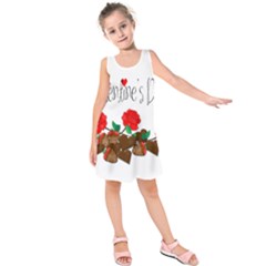 Valentine s Day Gift Kids  Sleeveless Dress by Valentinaart