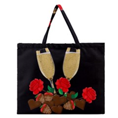 Valentine s Day Design Zipper Large Tote Bag by Valentinaart