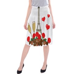 Romance In Paris Midi Beach Skirt by Valentinaart