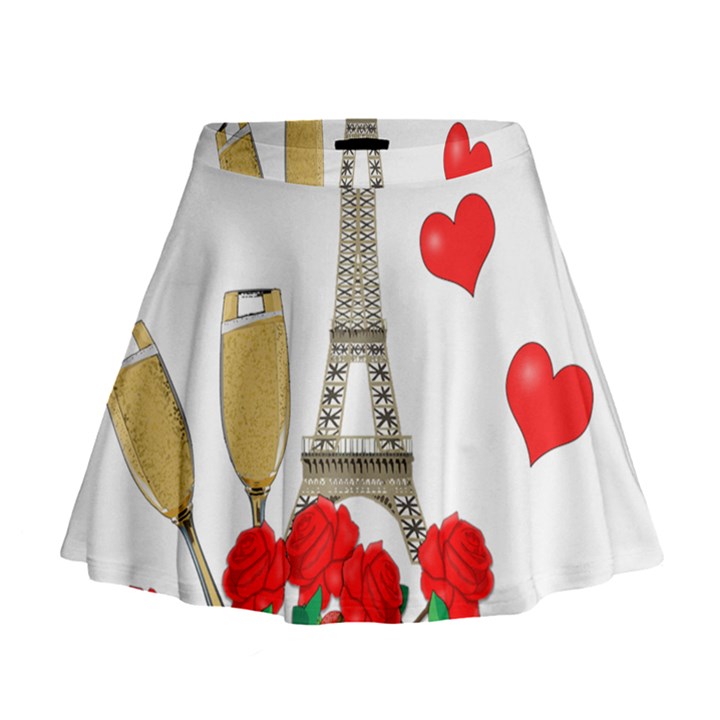 Romance in Paris Mini Flare Skirt