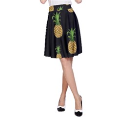 Pineapples A-line Skirt by Valentinaart