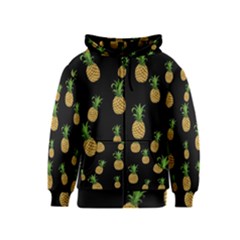 Pineapples Kids  Zipper Hoodie by Valentinaart