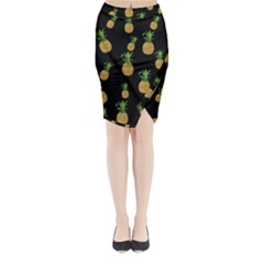 Pineapples Midi Wrap Pencil Skirt by Valentinaart