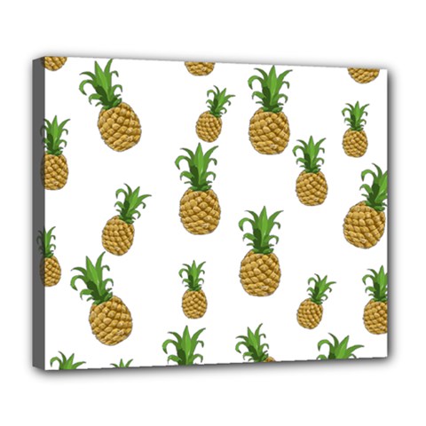 Pineapples Pattern Deluxe Canvas 24  X 20   by Valentinaart