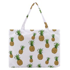 Pineapples Pattern Medium Zipper Tote Bag by Valentinaart