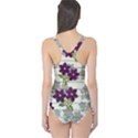 Purple vintage flowers One Piece Swimsuit View2