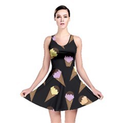 Ice Cream Cute Pattern Reversible Skater Dress by Valentinaart