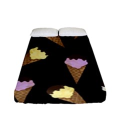 Ice Cream Cute Pattern Fitted Sheet (full/ Double Size) by Valentinaart