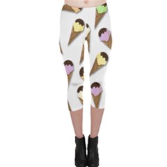 Ice cream pattern Capri Leggings 