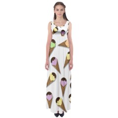 Ice cream pattern Empire Waist Maxi Dress