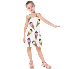 Ice cream pattern Kids  Sleeveless Dress