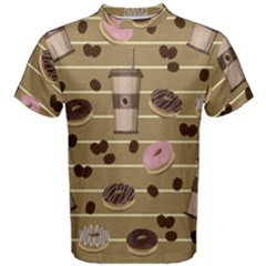 Coffee And Donuts  Men s Cotton Tee by Valentinaart