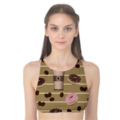 Coffee And Donuts  Tank Bikini Top by Valentinaart