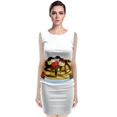 Pancakes - Shrove Tuesday Sleeveless Velvet Midi Dress by Valentinaart