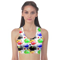 Pattern Background Wallpaper Design Sports Bra by Nexatart