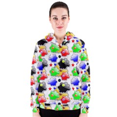 Pattern Background Wallpaper Design Women s Zipper Hoodie by Nexatart