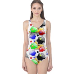 Pattern Background Wallpaper Design One Piece Swimsuit by Nexatart