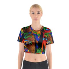 Parrots Aras Lori Parakeet Birds Cotton Crop Top by Nexatart