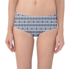 Pattern Grid Squares Texture Mid-waist Bikini Bottoms by Nexatart