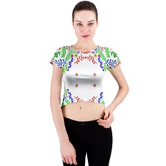 Holiday Festive Background With Space For Writing Crew Neck Crop Top by Nexatart