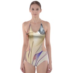 Pin Stripe Car Automobile Vehicle Cut-out One Piece Swimsuit by Nexatart