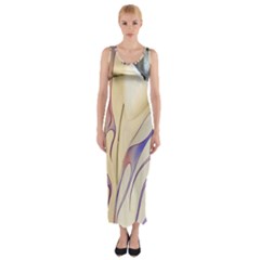 Pin Stripe Car Automobile Vehicle Fitted Maxi Dress by Nexatart