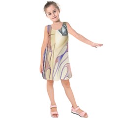 Pin Stripe Car Automobile Vehicle Kids  Sleeveless Dress by Nexatart