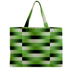 Pinstripes Green Shapes Shades Zipper Mini Tote Bag by Nexatart