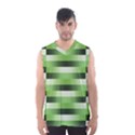 Pinstripes Green Shapes Shades Men s Basketball Tank Top View1