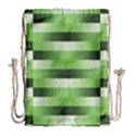 Pinstripes Green Shapes Shades Drawstring Bag (Large) View1