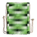 Pinstripes Green Shapes Shades Drawstring Bag (Large) View2