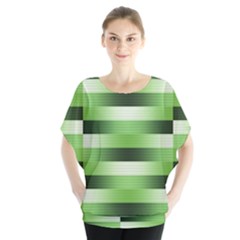 Pinstripes Green Shapes Shades Blouse