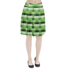 Pinstripes Green Shapes Shades Pleated Skirt by Nexatart