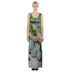 Plant Succulent Plants Flower Wood Maxi Thigh Split Dress by Nexatart